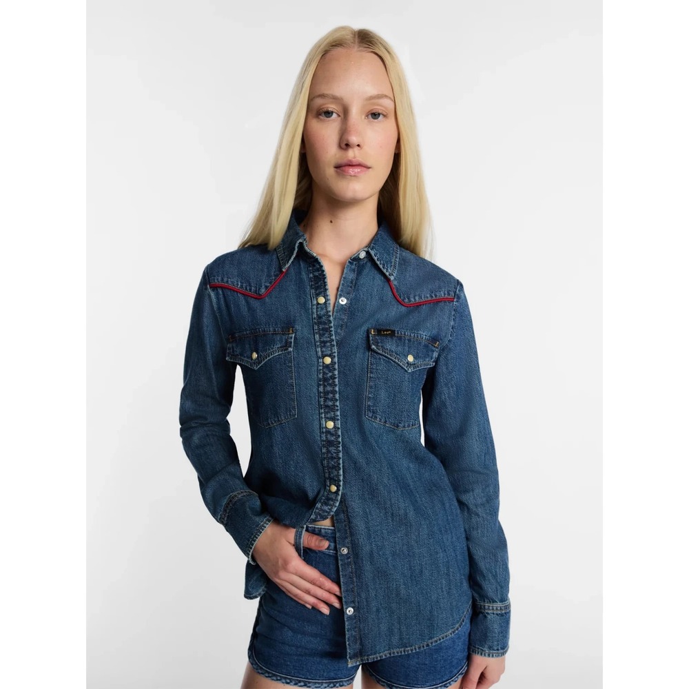 Kacey Lee x Kacey Musgraves Women's Denim Western Shirt- Size Small